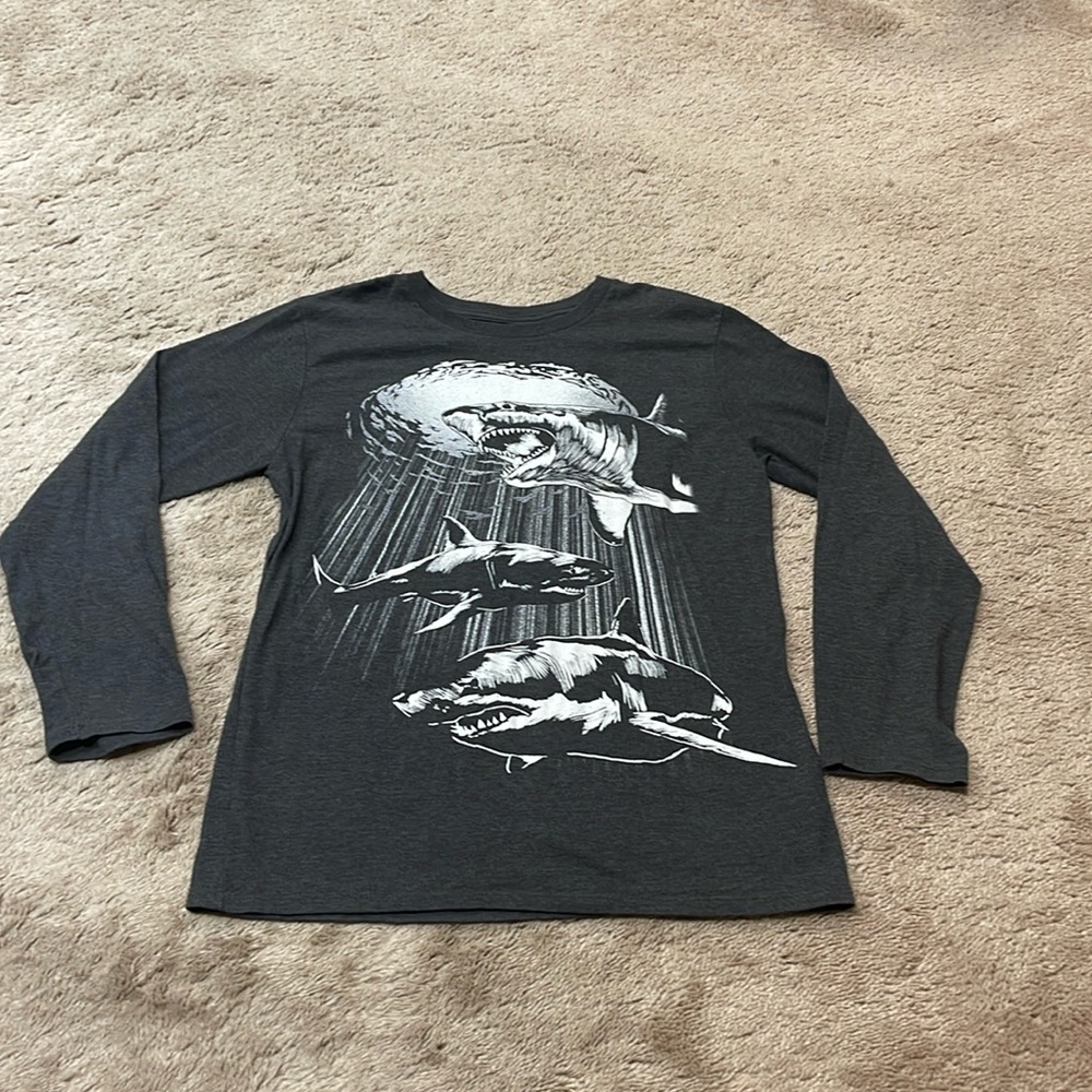 Boys long Sleeve Shark  Shirt